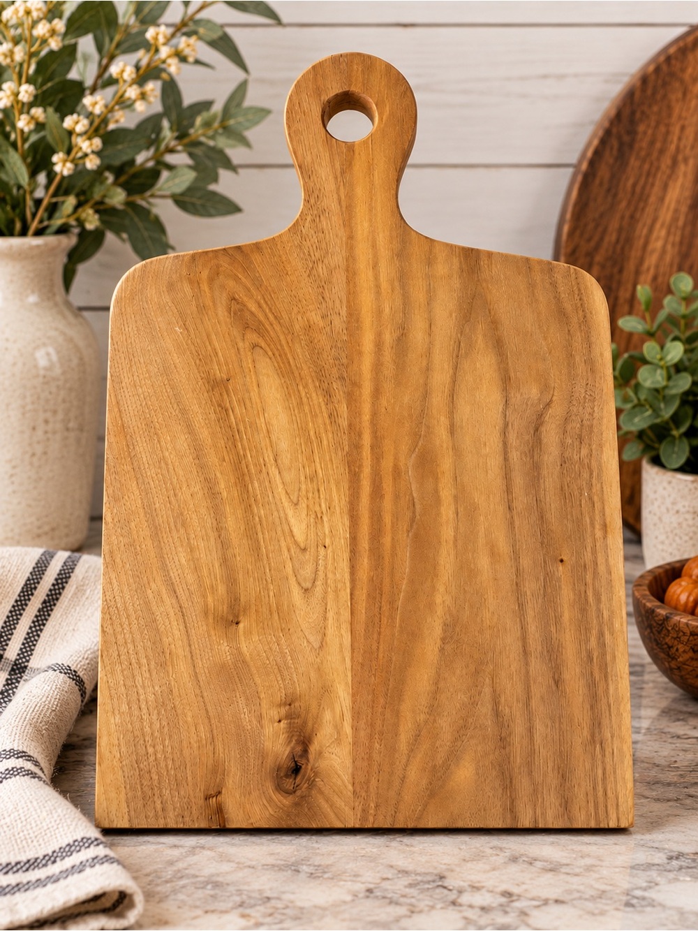 Rustic Natural Wood Charcuterie Serving Board Farmhouse Kitchen Decor